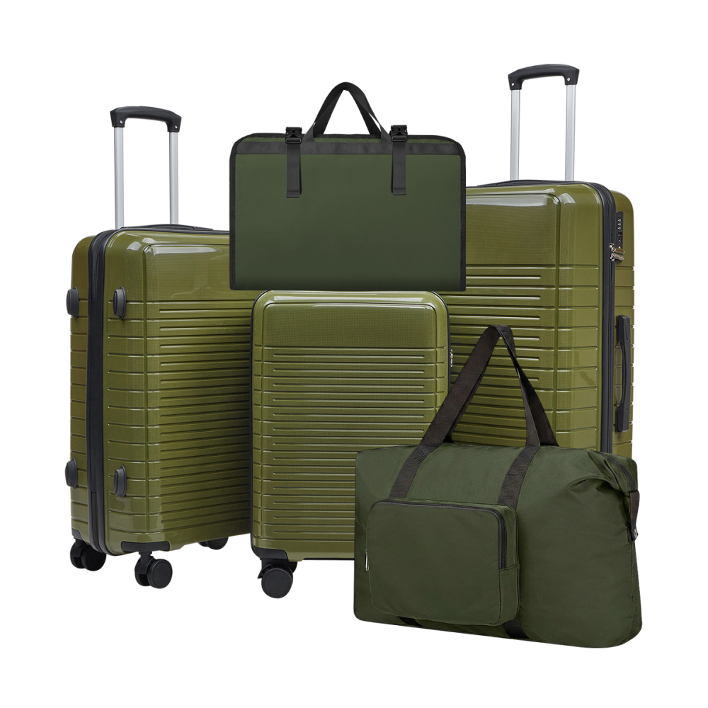 Spinner Wheel Rolling Suitcase 20 Inch - 5 Parçalı PP Sert Kabuklu Valiz
