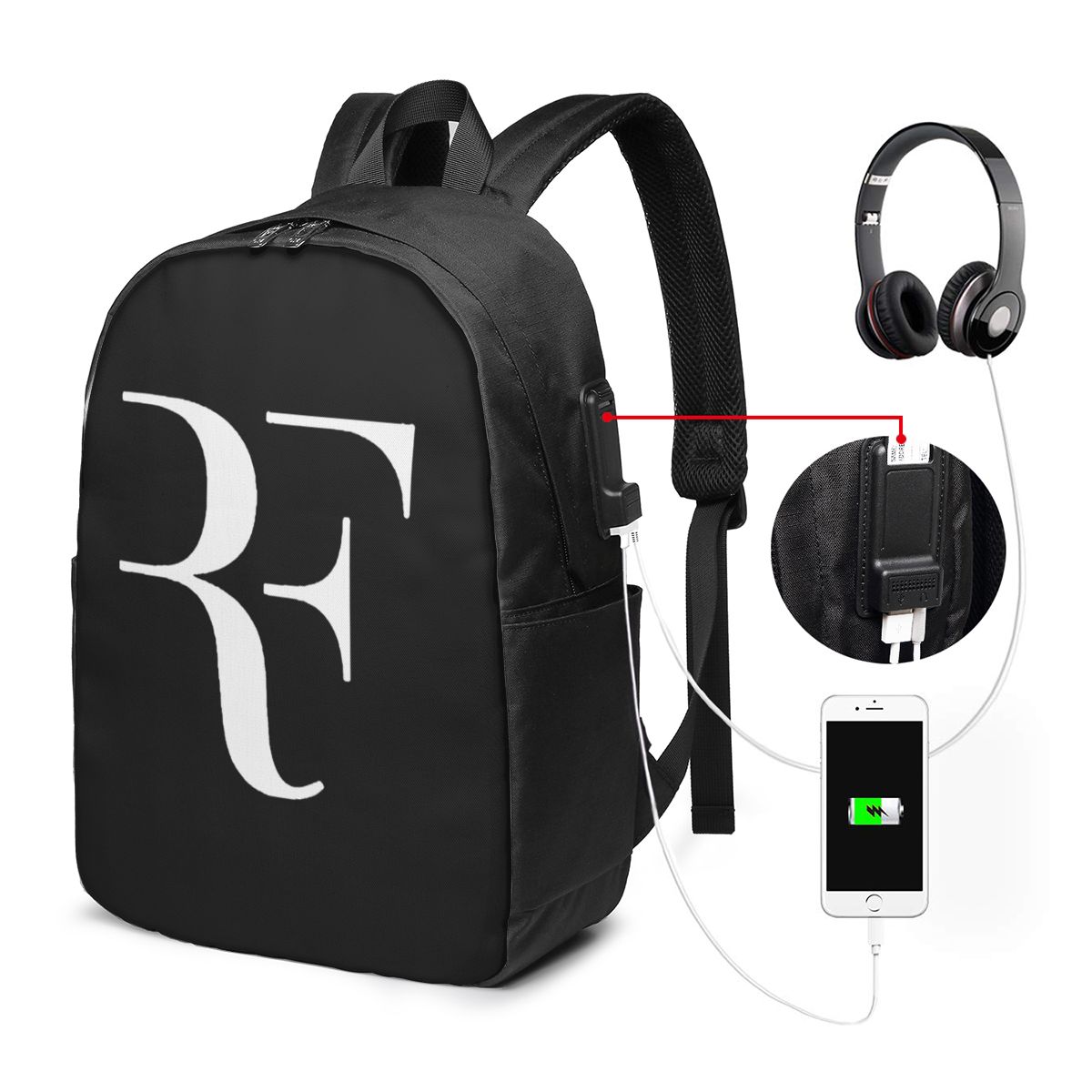 Travel Bags - Roger Federer Sırt Çantası Seyahat Dizüstü