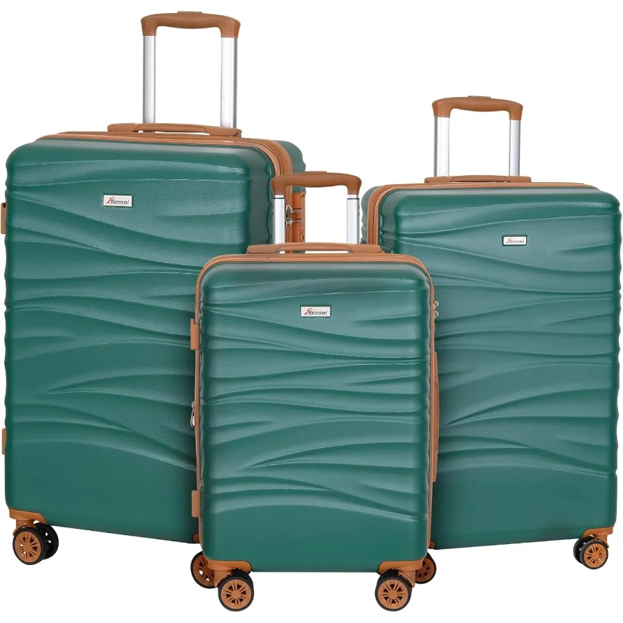 Expandable Hard Shell Luggage Set - Döner tekerlekli, sert kabuklu, hafif, TSA