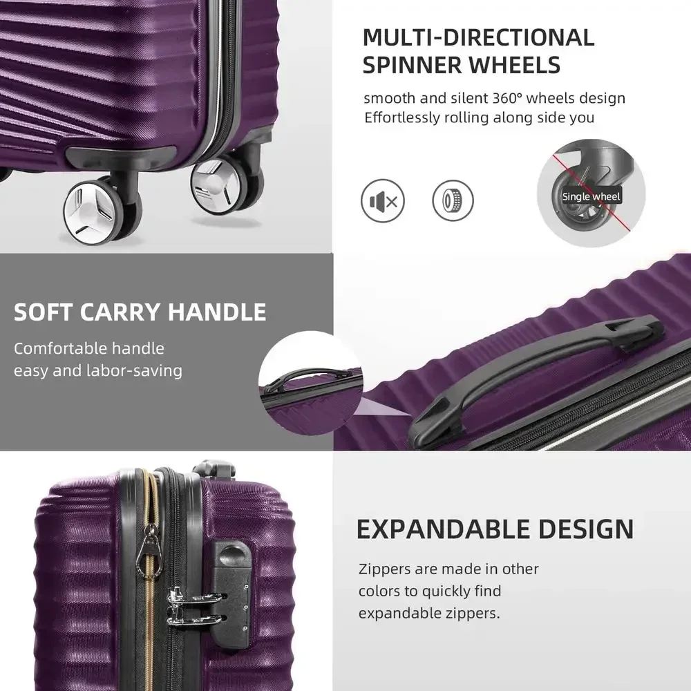 5 Parçalı, Sert Kabuklu, Geniş - Expandable Hard Shell Luggage Set incelemesi ve fiyatı