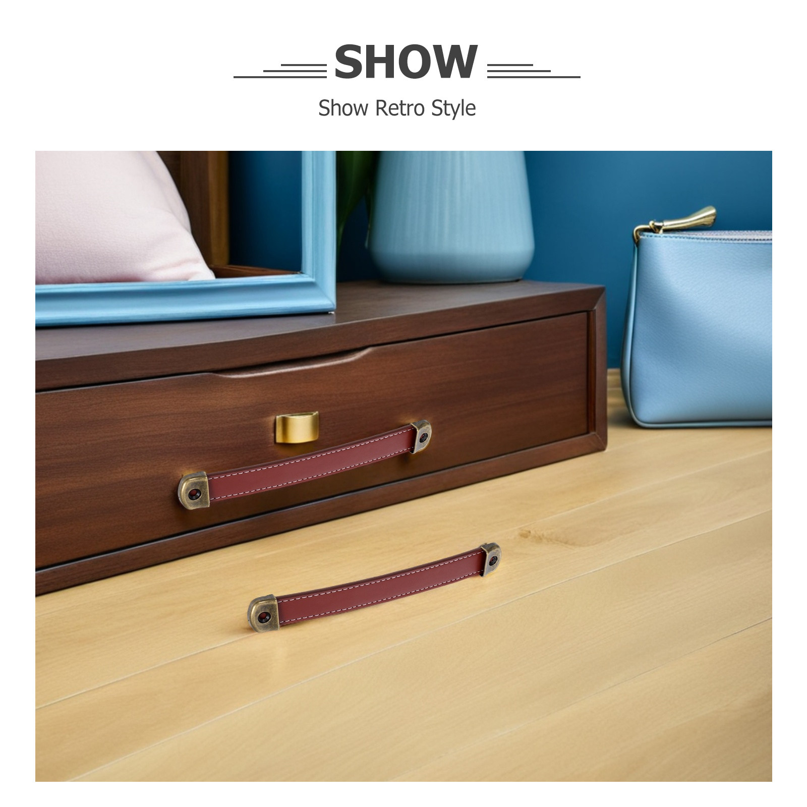 2 Adet Retro PU Dolap Çekme Ko - Retro Vintage Trunk Suitcase incelemesi ve fiyatı
